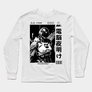 Cyberpunk Anime Cyborg Japan Streetwear Japanese Manga Aesthetic Long Sleeve T-Shirt